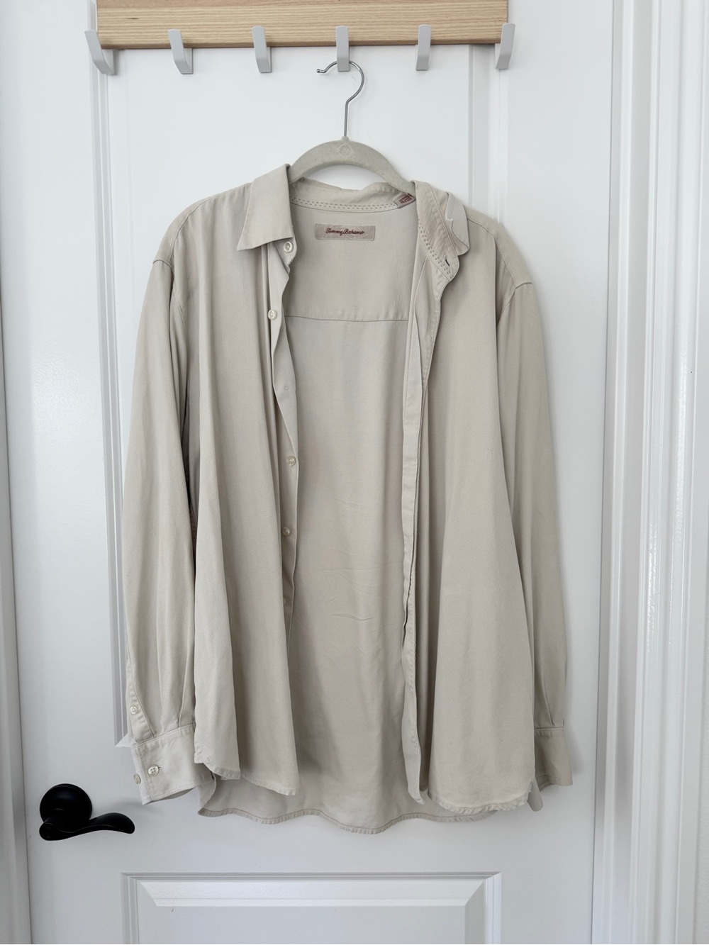 Tommy Bahama Men's Beige Button Up Shirt
